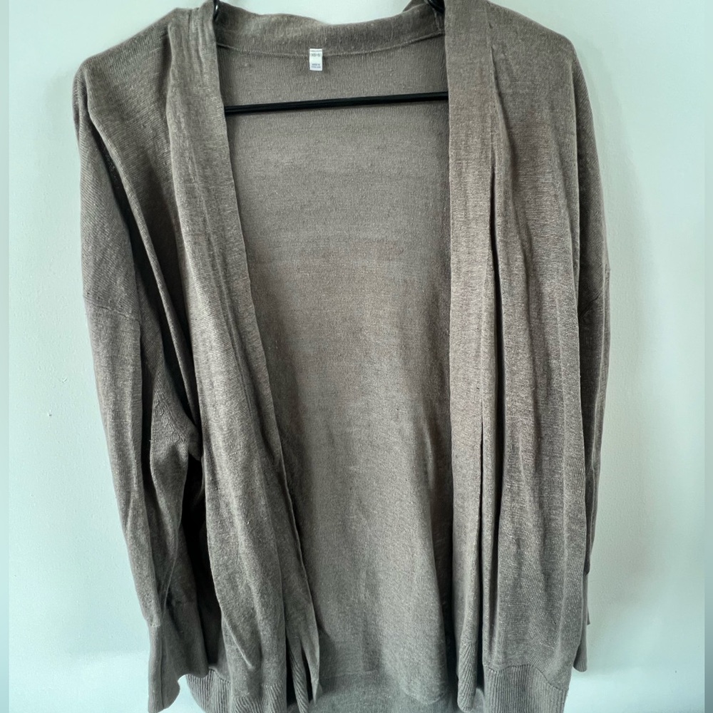 Muji Linen Cardigan Brown Xs-S